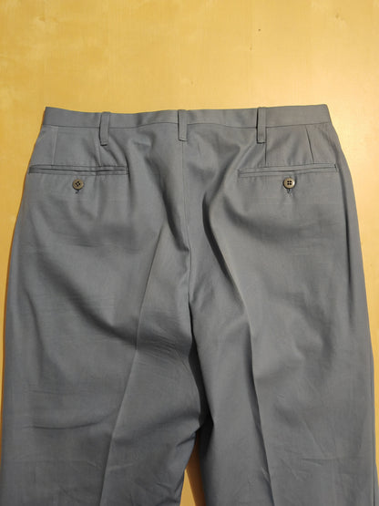 Pantalone sartoriale su misura in twill di cotone blu avio - tg. 48