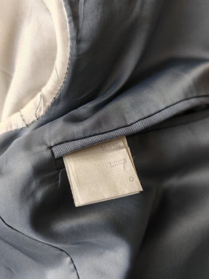 Completo anni '70 in tela di lana azzurro carta da zucchero - tg. 50