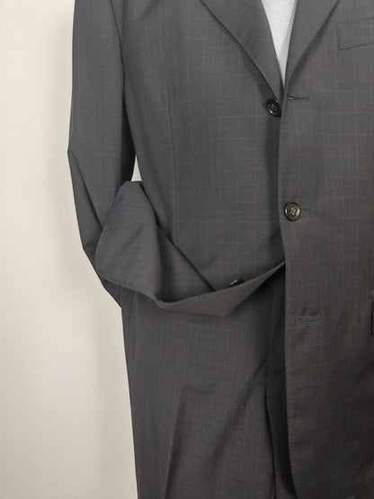 Completo Corneliani estivo in fresco lana blu a quadri - tg. 54