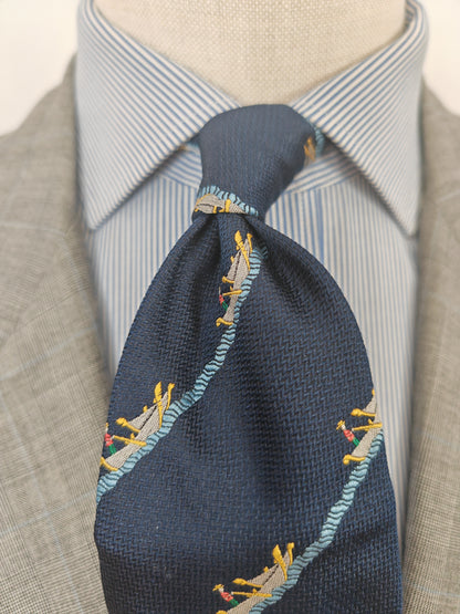 Cravatta Moschino blu con gondole