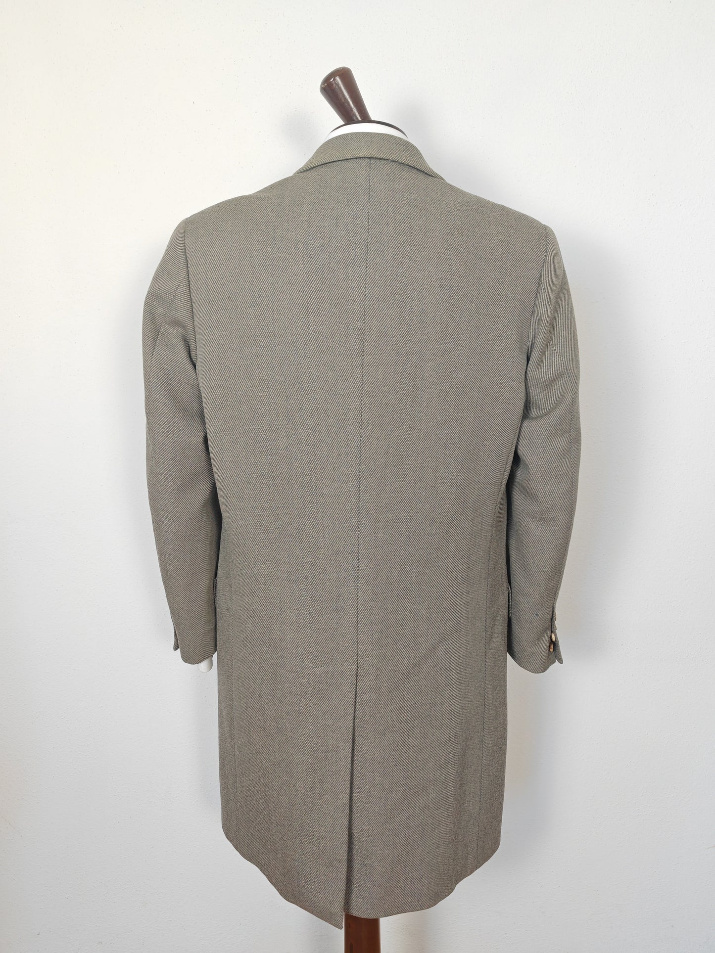 Cappotto soprabito Hermès grigio in twill di lana - tg. 48