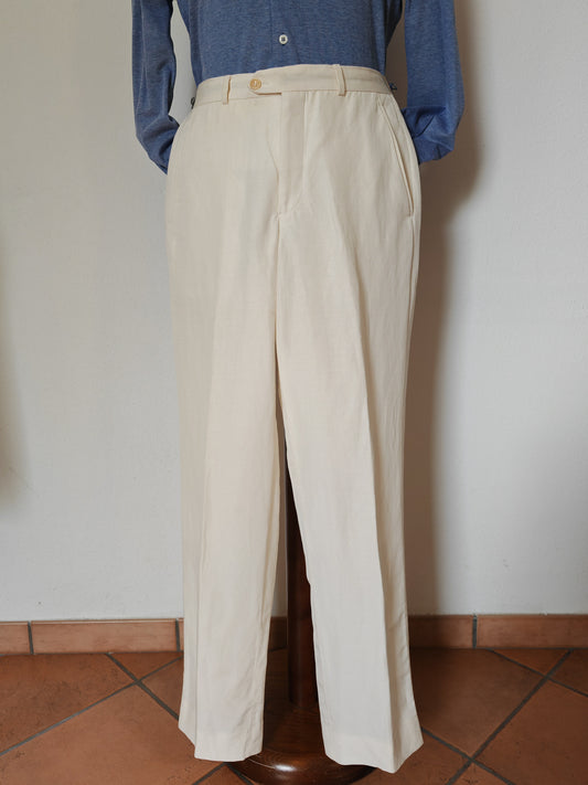 Pantalone estivo Armani Collezioni in lino e seta - tg. 48