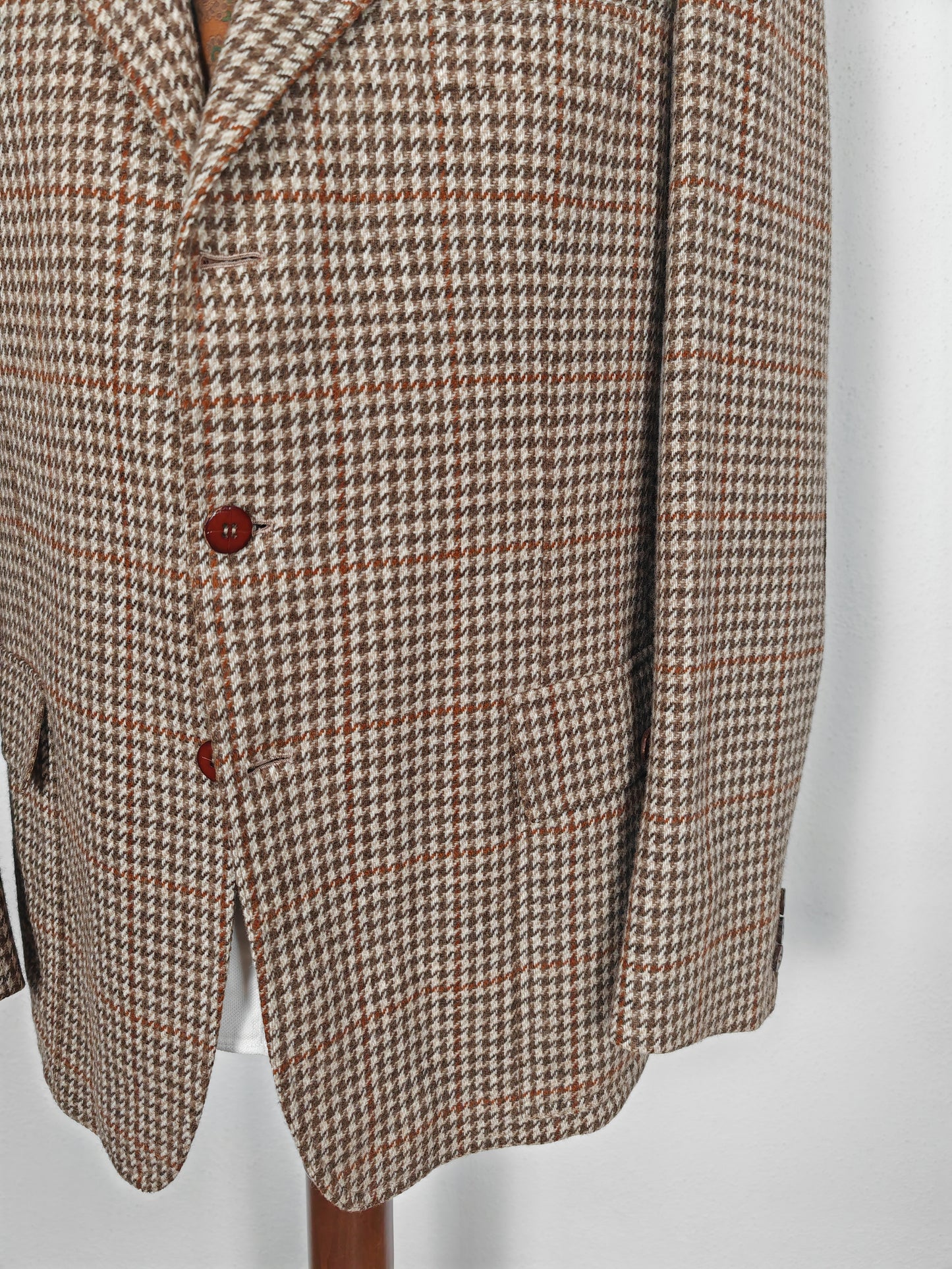 Giacca in tweed semi-sartoriale in stile sportcoat inglese - tg. 52/54