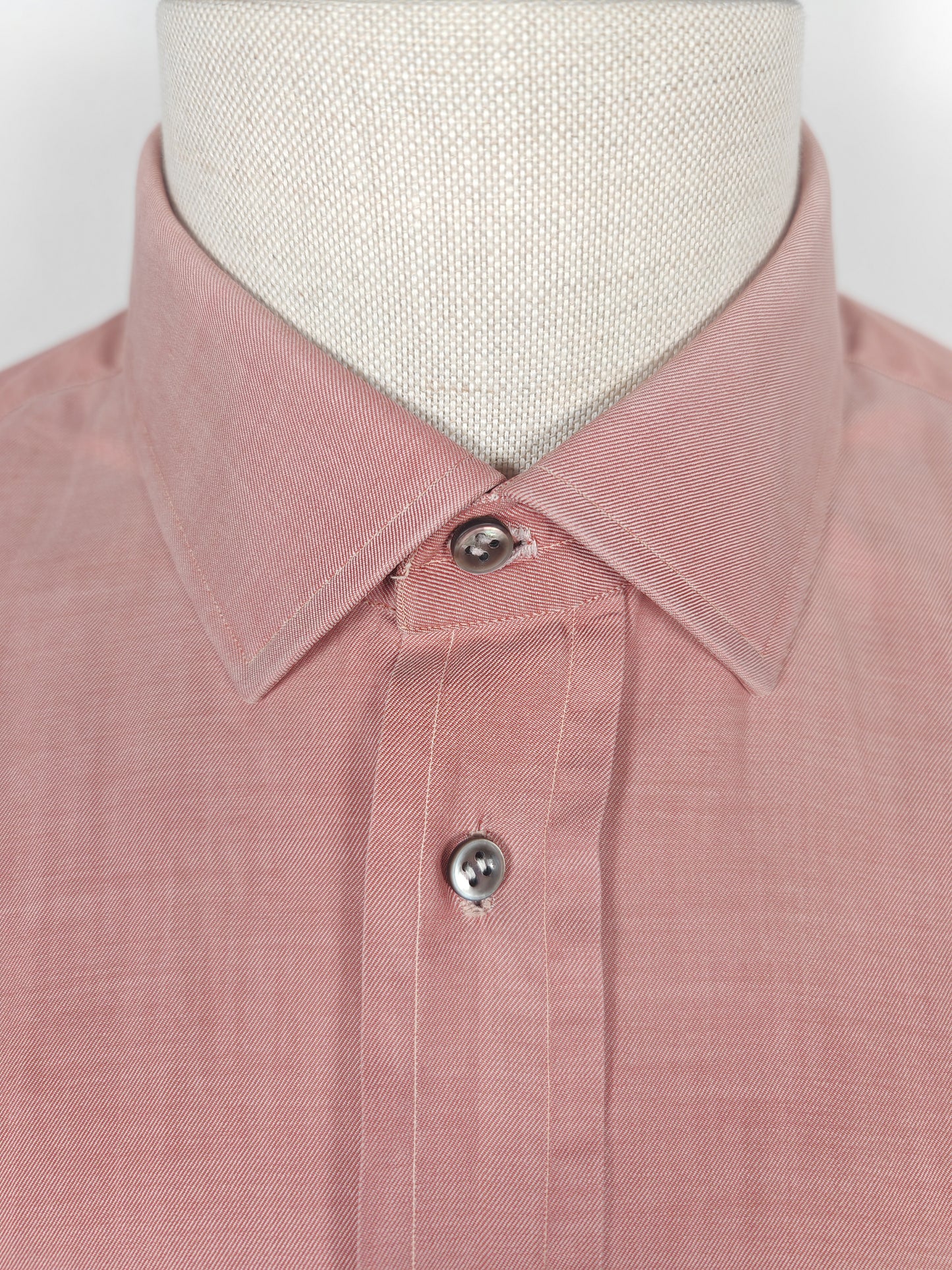 Camicia sartoriale in twill rosso/rosa cangiante - tg. S collo 39/40