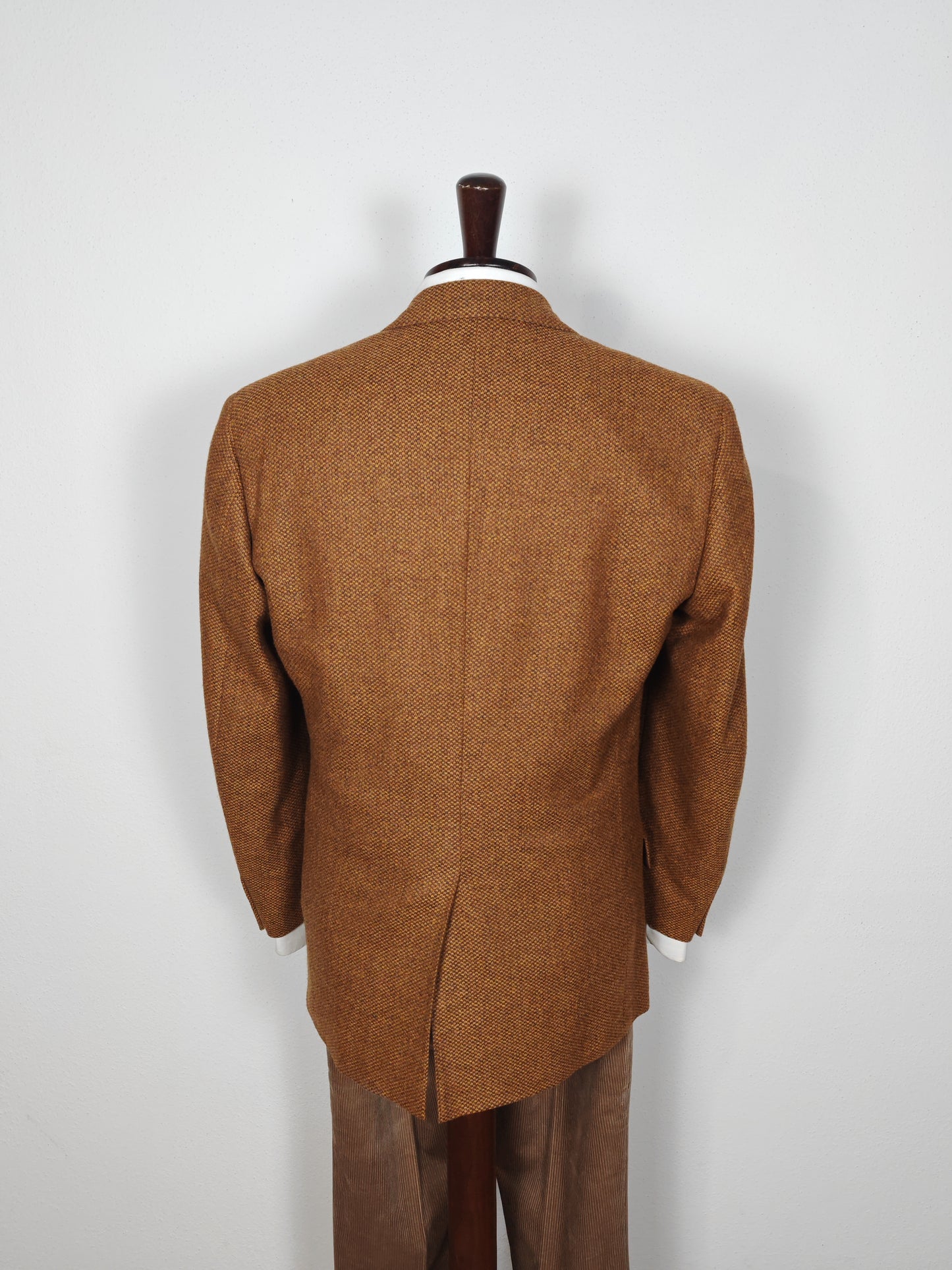 Giacca Yves Saint Laurent in tweed scozzese Crombie color tabacco - tg. 48