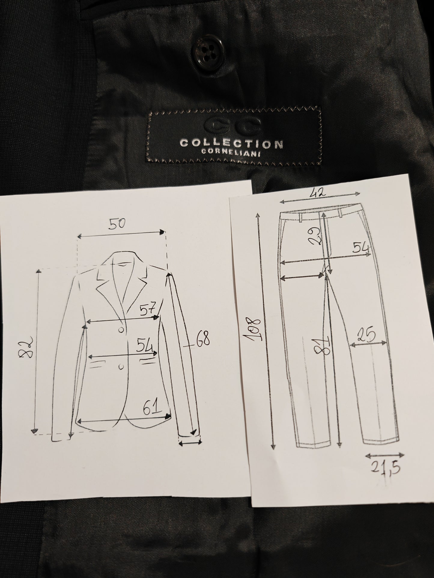 Completo estivo Corneliani antracite sfoderato - tg. 50/52