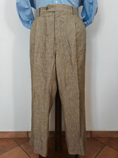 Completo in puro lino color corda - tg. 54