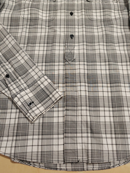 Camicia Gucci tartan bianco e nero - collo 39