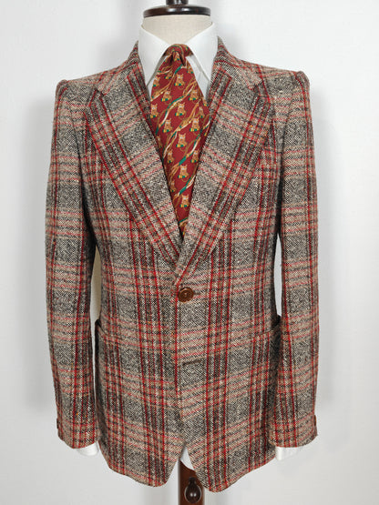 Giacca anni '70 in tweed a quadri - tg. 46/48