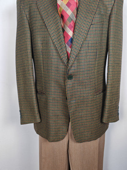 Giacca anni '80 pied-de-poule multicolore - tg. 48/50