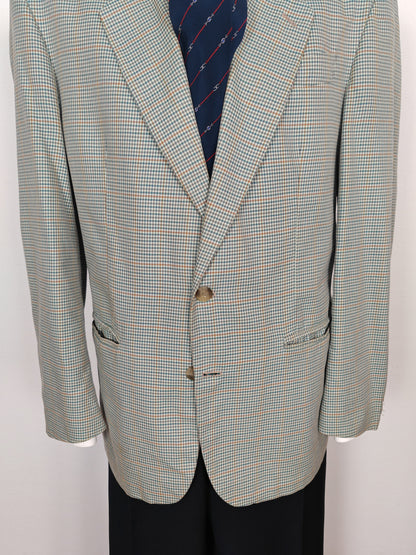 Giacca anni '80 quadretti check 100% cotone - tg. 52