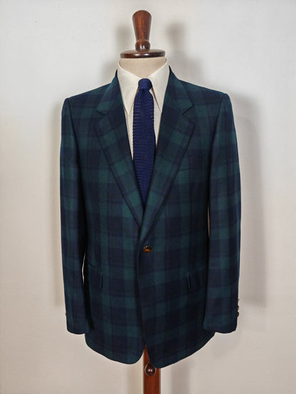 Blazer tartan tipo Black Watch, bottoni con stemma  - tg. 46