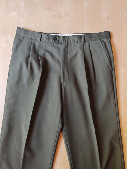 Pantalone in fresco lana color verde bosco - tg. 52