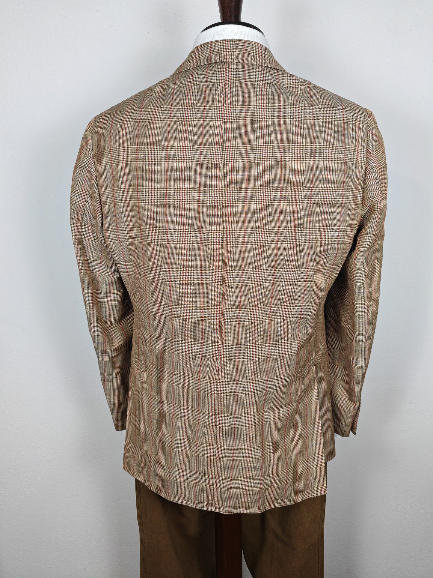 Giacca estiva De Paz 100% lino principe di Galles - tg. 48