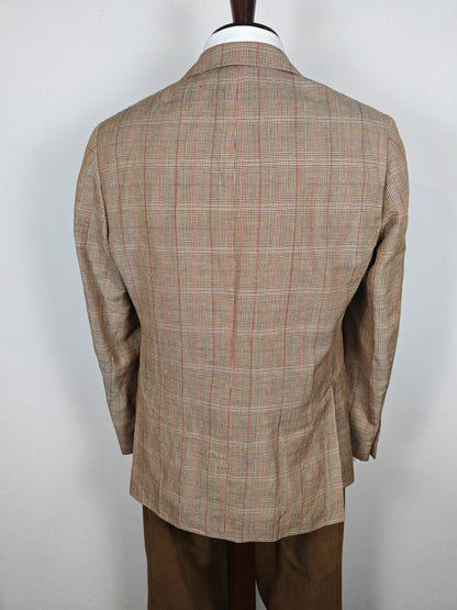 Giacca estiva De Paz 100% lino principe di Galles - tg. 48