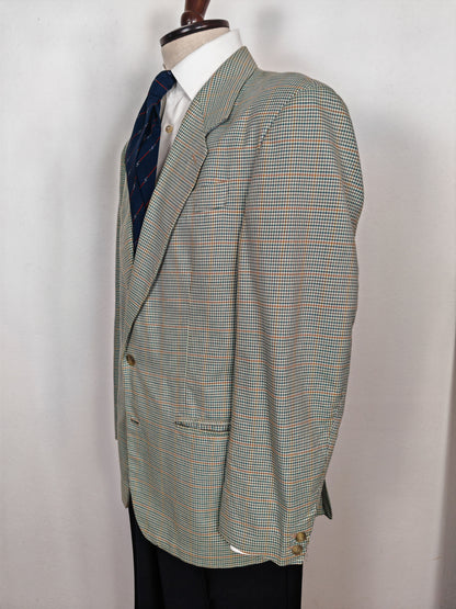 Giacca anni '80 quadretti check 100% cotone - tg. 52