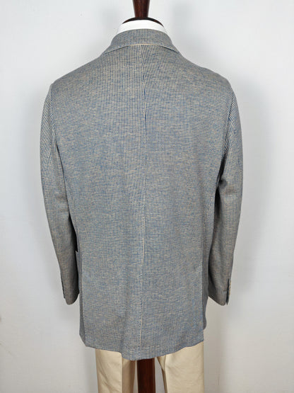 Giacca Loro Piana in jersey cotone e lino pied-de-poule - tg. 50