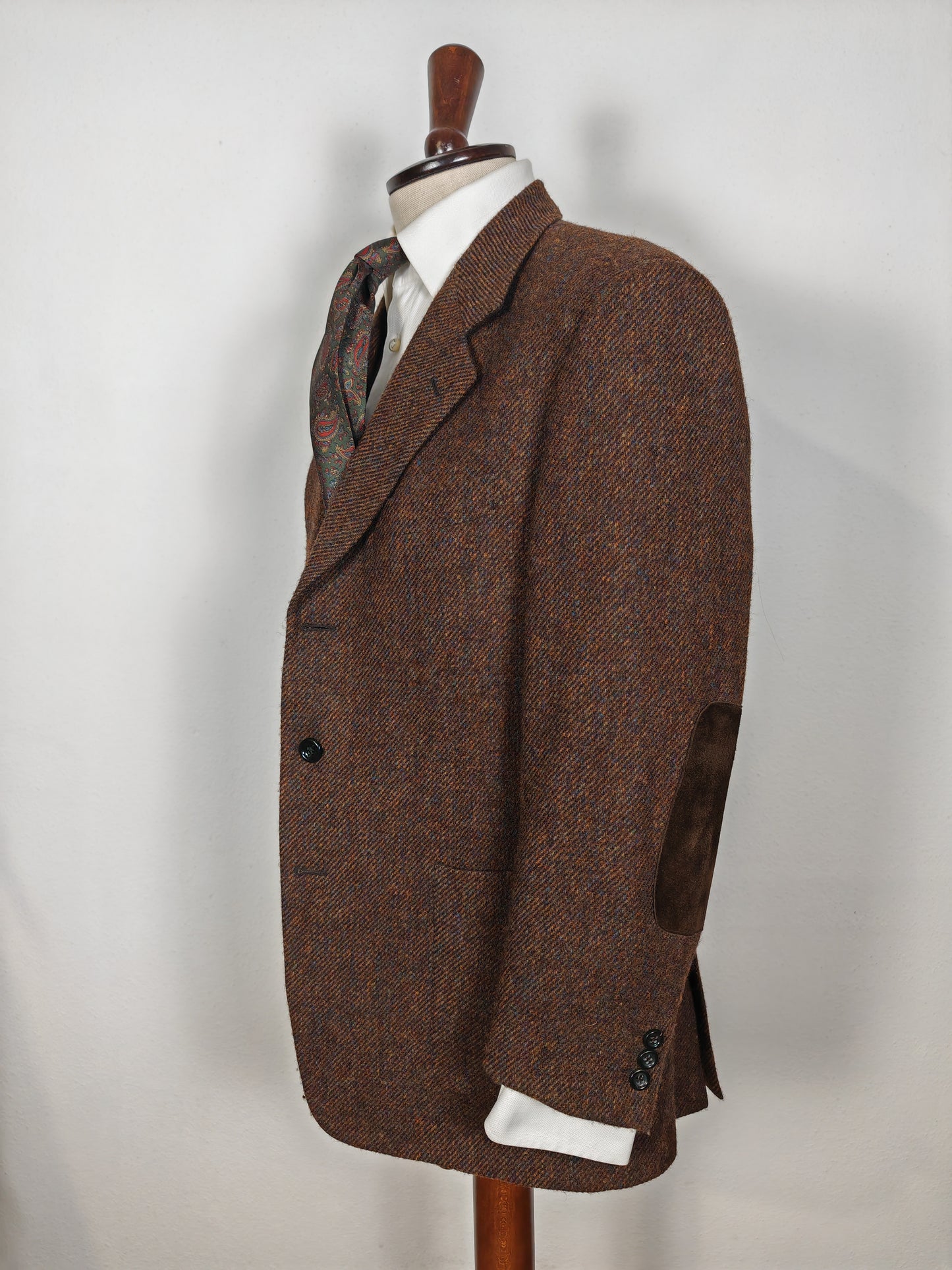 Giacca Pal Zileri in tweed irlandese marrone bottonato - tg. 50