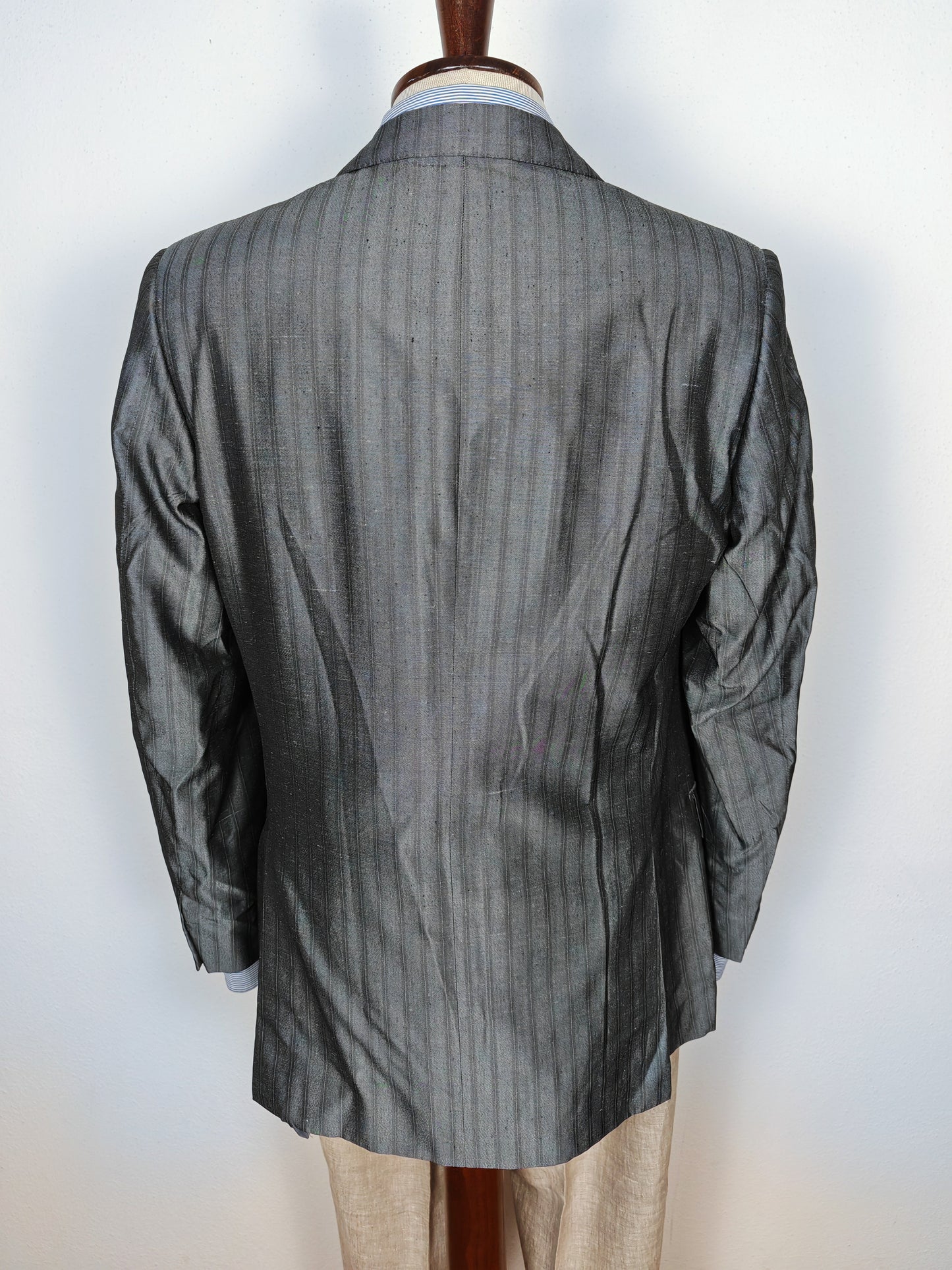 Giacca Pierre Cardin anni '80 in seta shantung - tg. 48