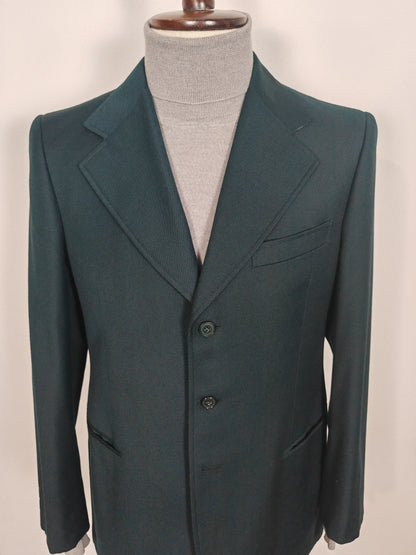 Giacca anni '70 in twill verde bottiglia - tg. 46/48