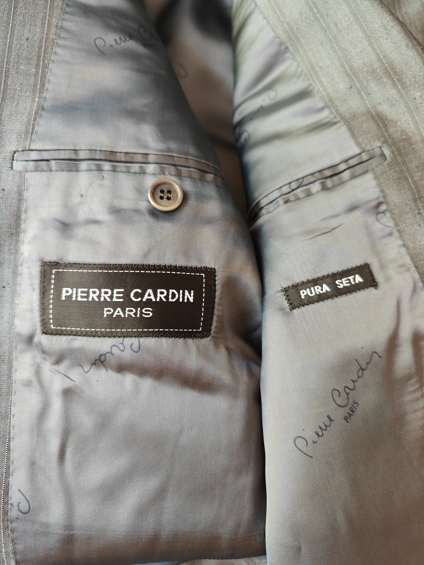 Giacca Pierre Cardin anni '80 in seta shantung - tg. 48