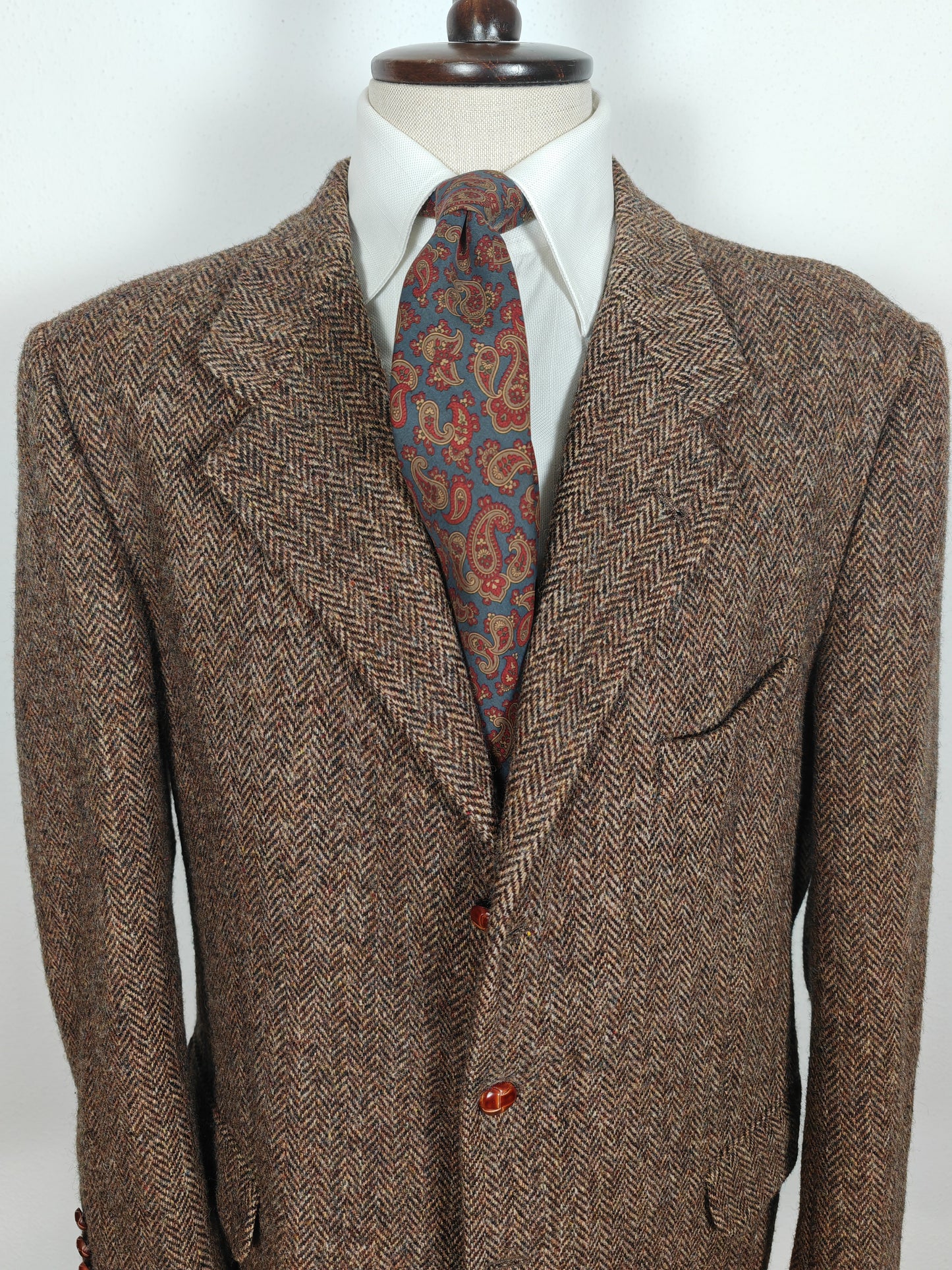 Giacca in Harris Tweed spinato marrone - tg. 56