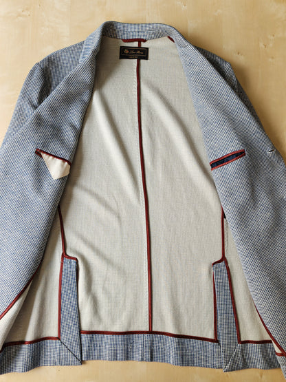 Giacca Loro Piana in jersey cotone e lino pied-de-poule - tg. 50