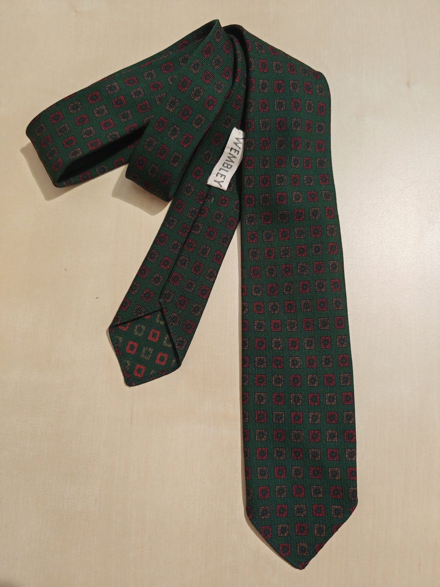 Cravatta inglese pala stretta stampata a mano