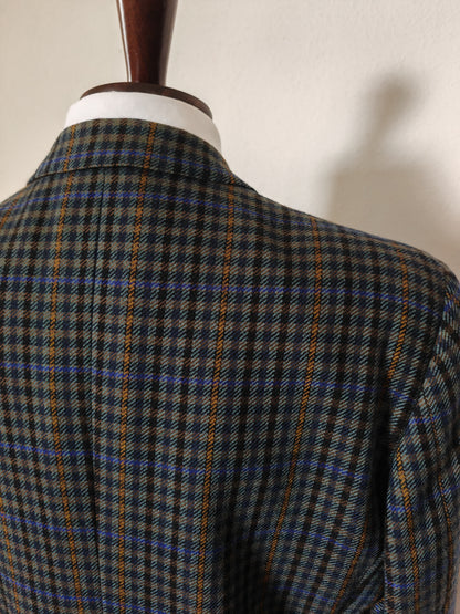 Giacca anni '80 in tweed a quadri finestrata - tg. 54