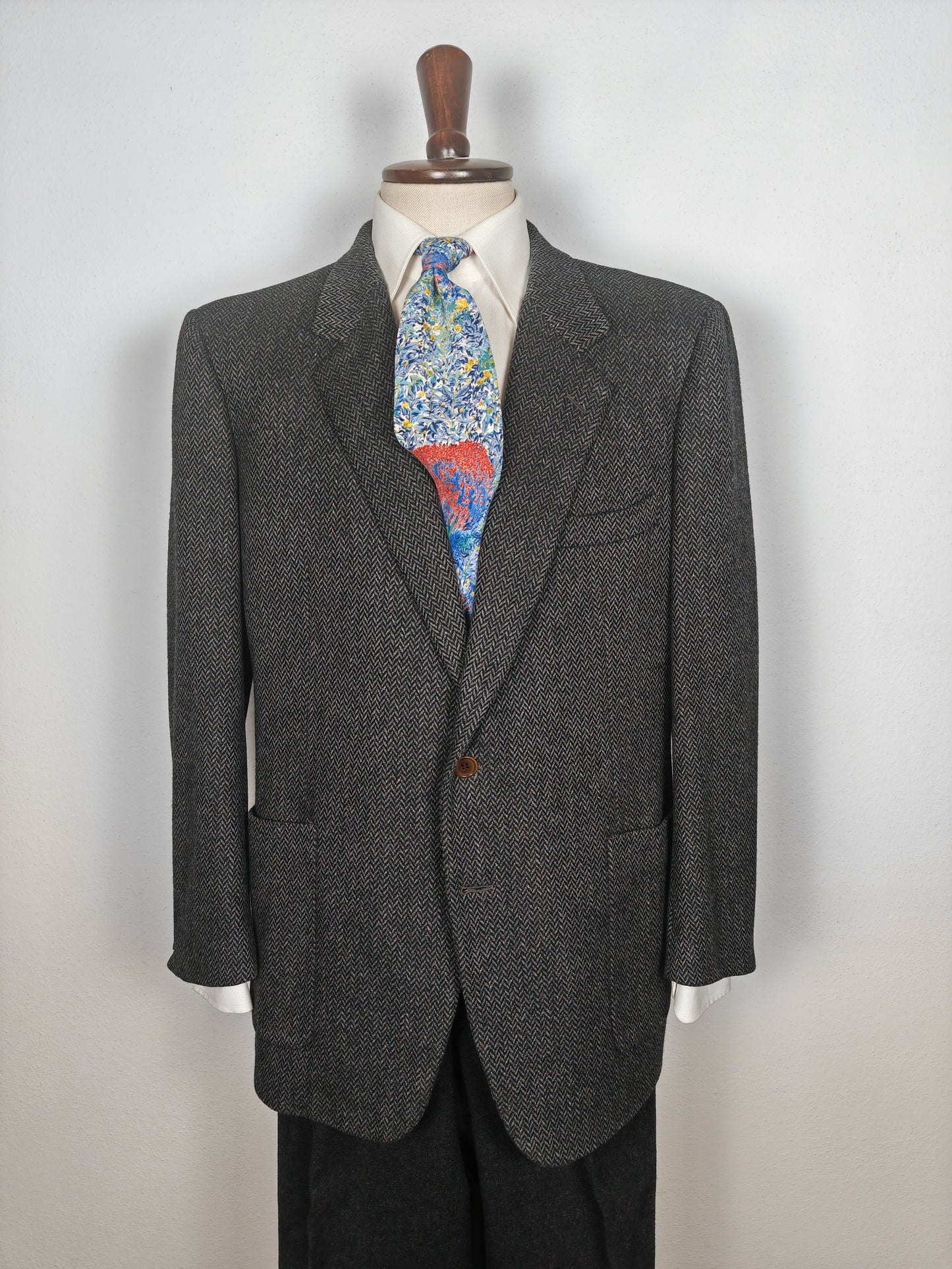 Giacca Burberrys herringbone in lana e cashmere - tg. 54/56