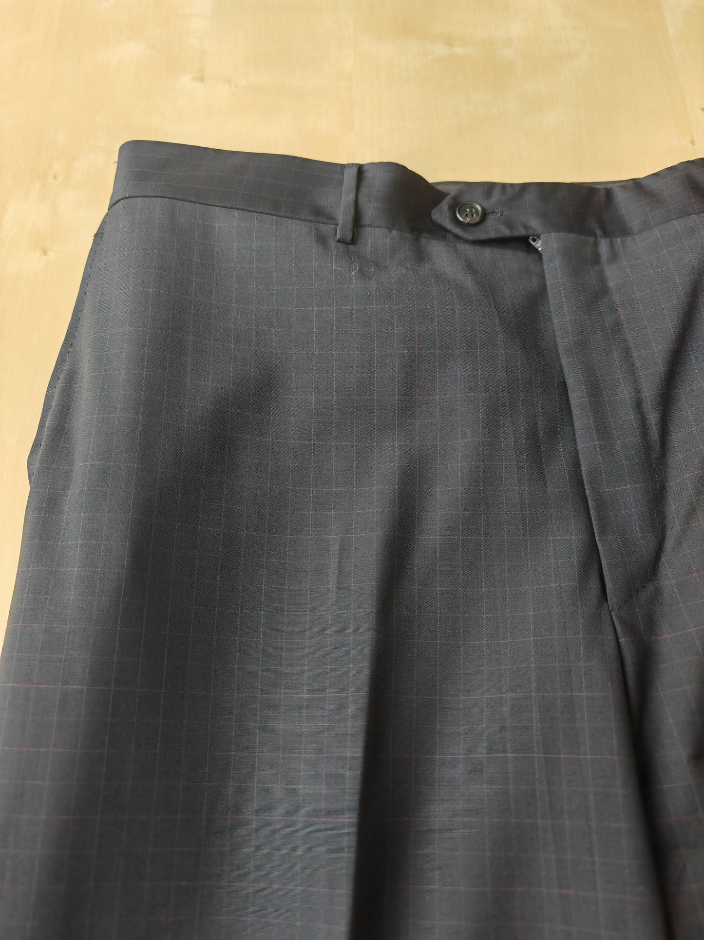 Completo Corneliani estivo in fresco lana blu a quadri - tg. 54