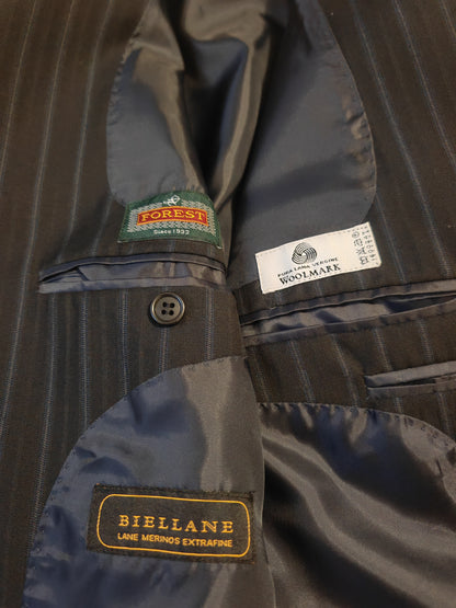 Completo anni '90 blu notte gessato - tg. 50