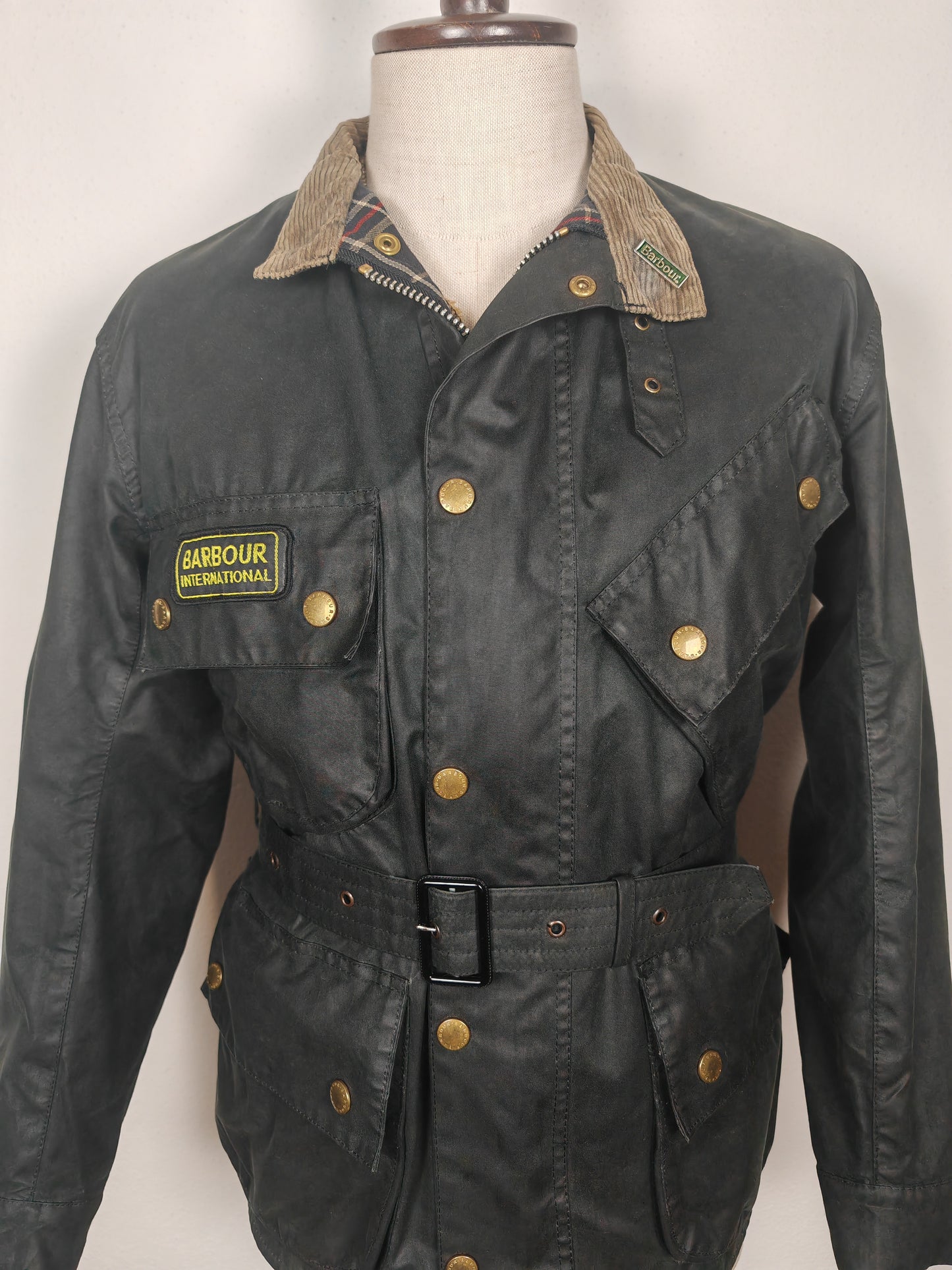 Barbour International 1995 nero, con imbottitura - C38/97 cm