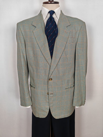 Giacca anni '80 quadretti check 100% cotone - tg. 52