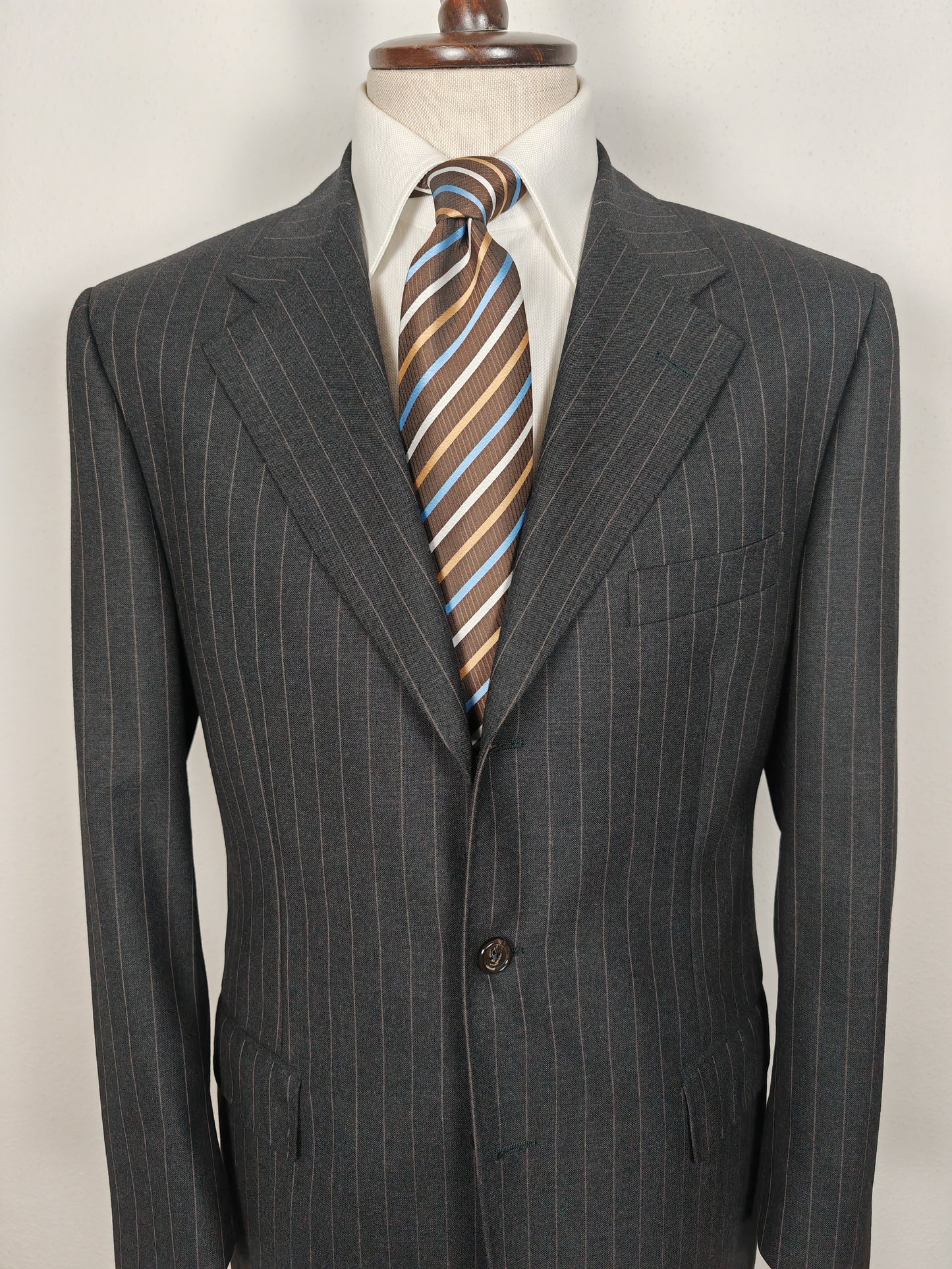 Completo Corneliani CC Collection hopsack gessato - tg. 52