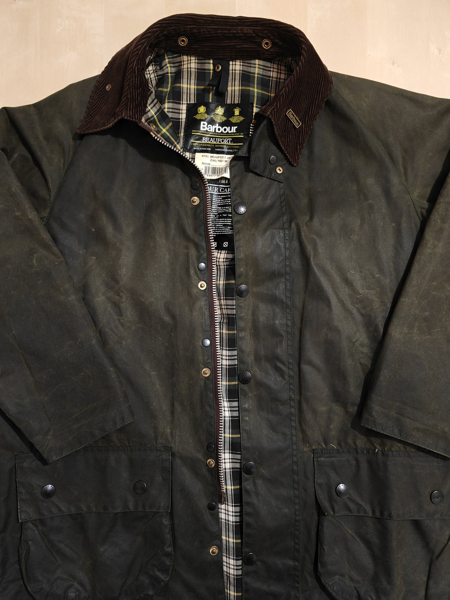 Barbour Beaufort 1995, verde (con interno) - C40/102cm