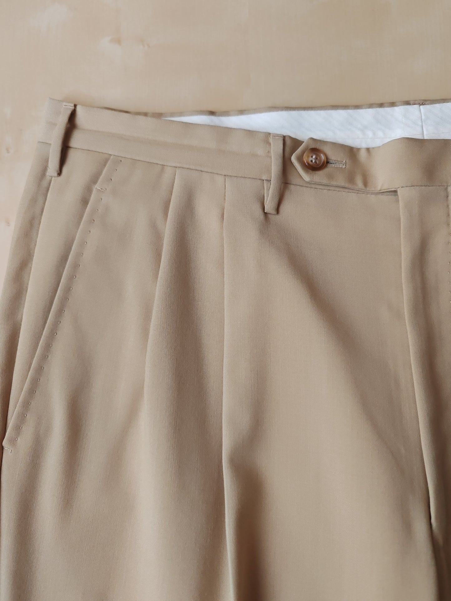 Fresco wool trousers, cream colour - size 54