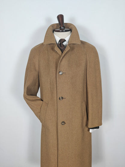 Cappotto raglan anni '70 in misto lana e cammello - tg. 46