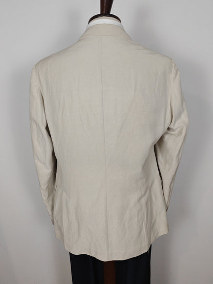 Giacca Armani Collezioni in seta e lino color avorio - tg. 52/54