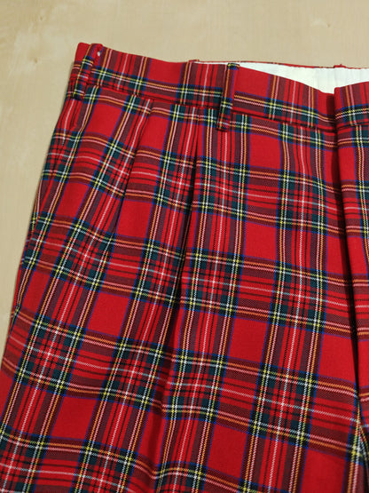 Due pezzi sartoriale in tartan Royal Stewart, tessuto Holland & Sherry - tg. 54