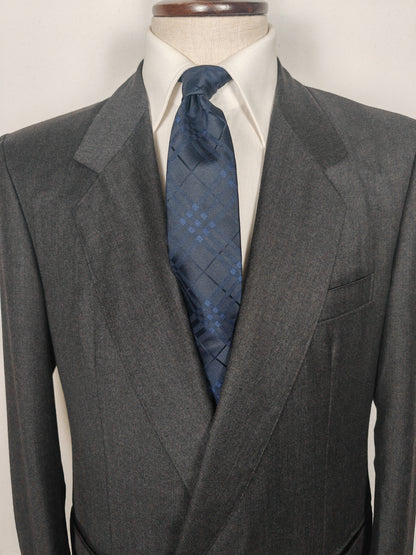 Giacca doppiopetto 2×1 in flanella grigia (full canvas) - tg. 50