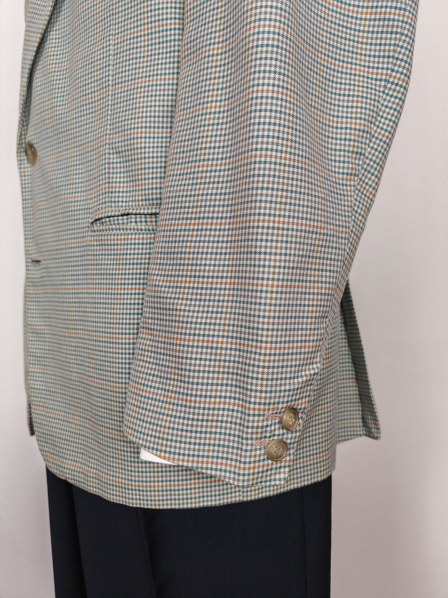 Giacca anni '80 quadretti check 100% cotone - tg. 52