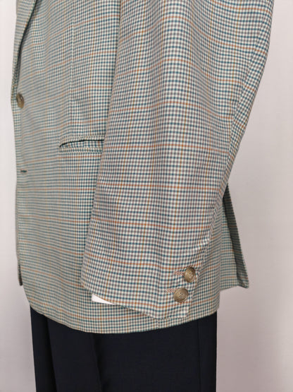 Giacca anni '80 quadretti check 100% cotone - tg. 52