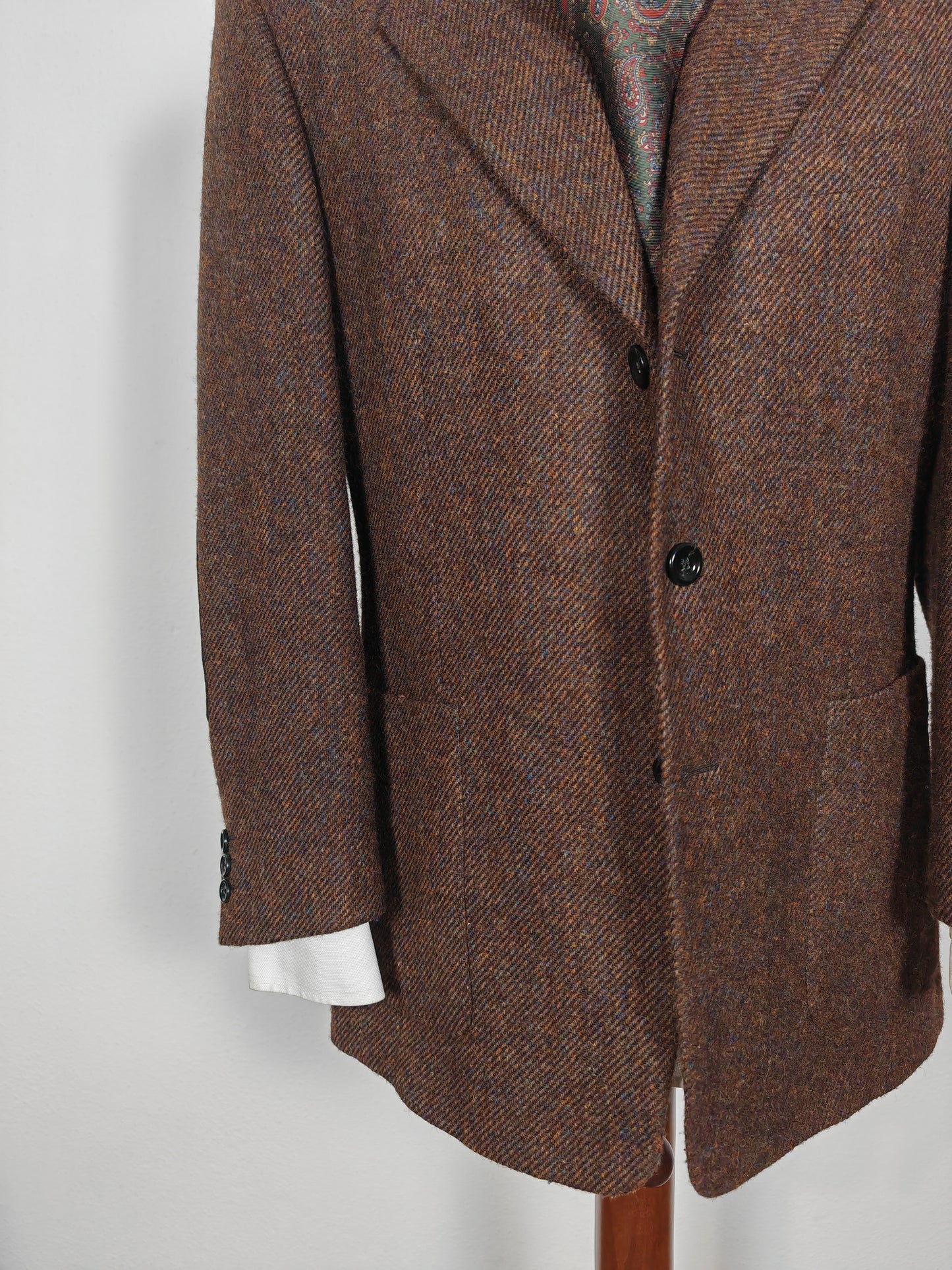 Giacca Pal Zileri in tweed irlandese marrone bottonato - tg. 50