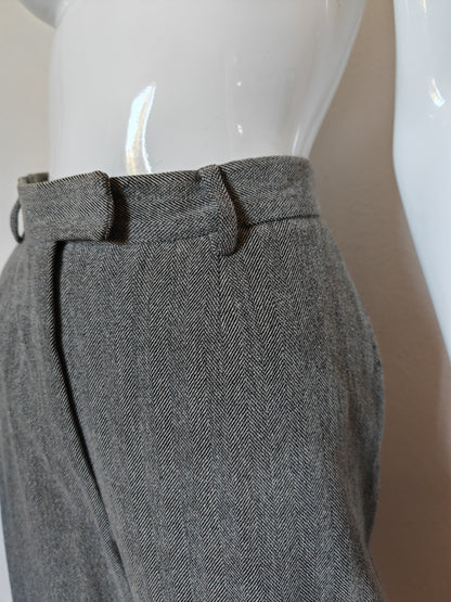 Pantalone Max Mara grigio spinato in misto lana - tg. 44/46