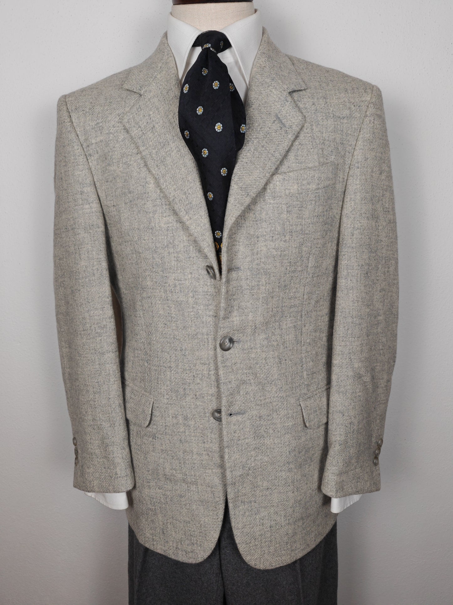 Giacca Fendi anni '90 in tweed grigio chiaro - tg. 48