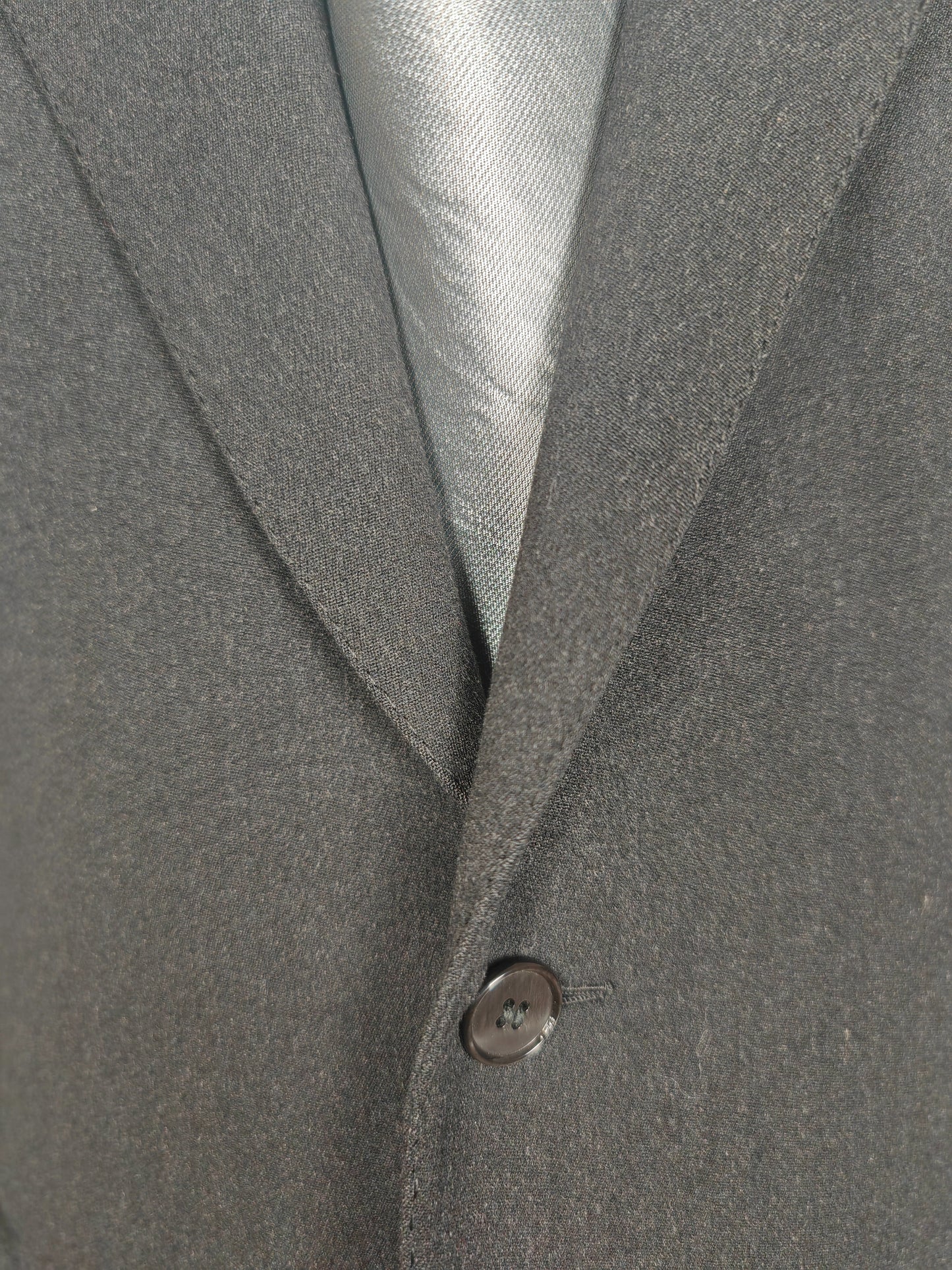 Giacca sartoriale anni '50/'60 in flanella grigio antracite - tg. 46