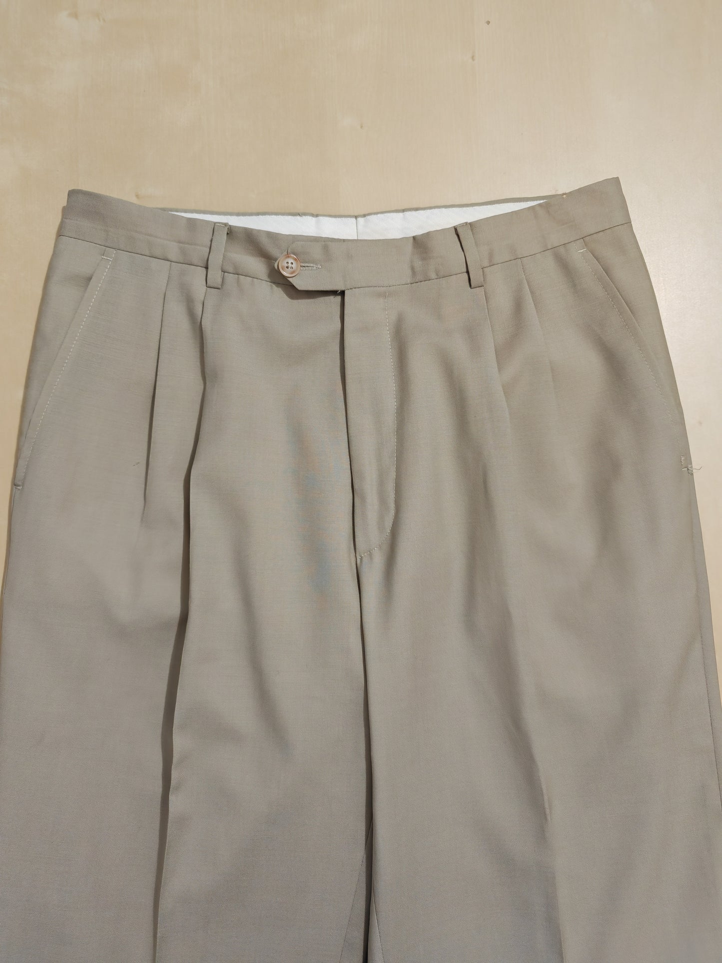 Pantalone in fresco lana beige - tg. 48