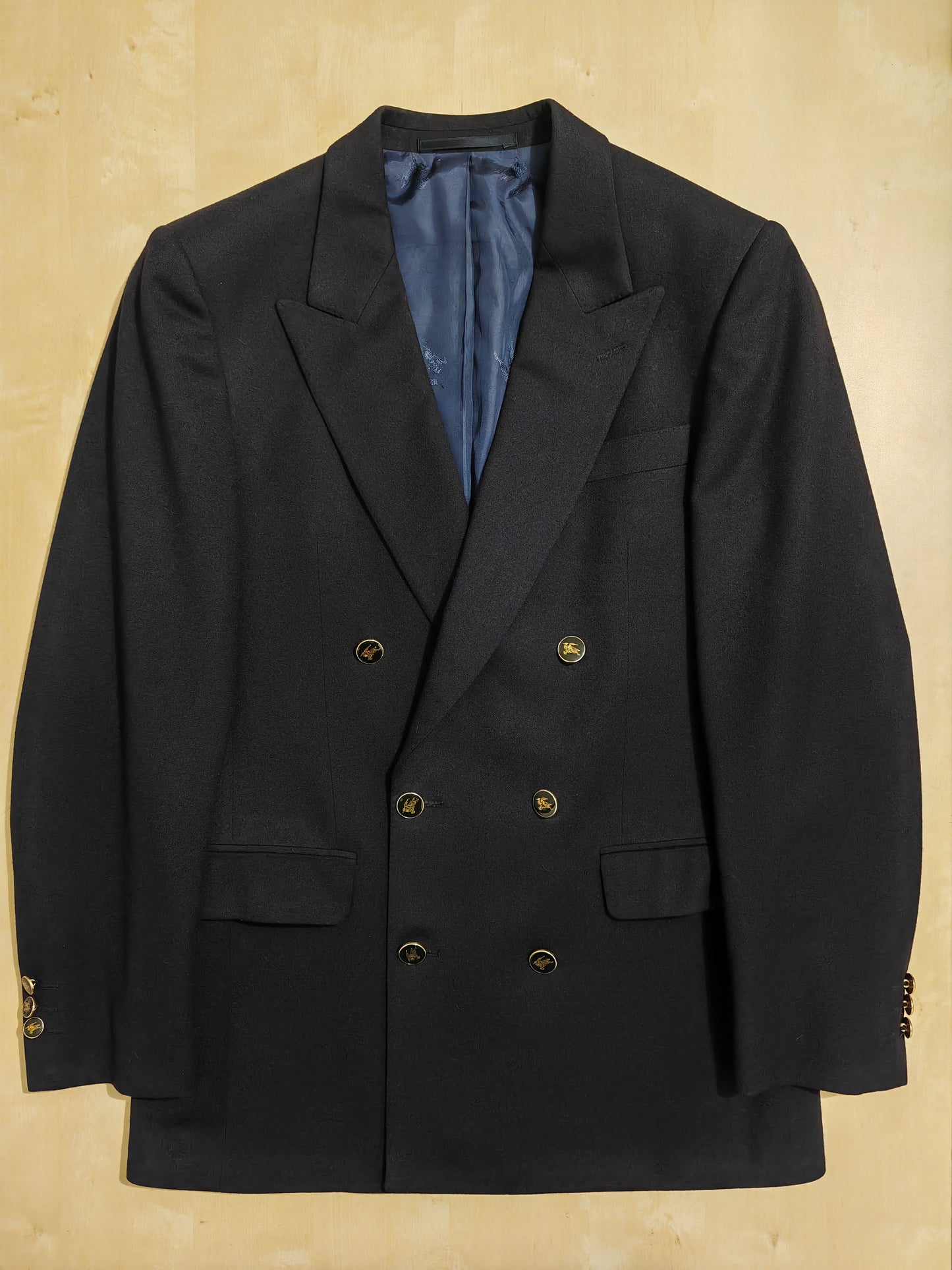 Blazer doppiopetto Burberrys anni '80 in stile navy - tg. 46