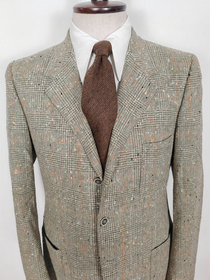Giacca anni '70 in tweed bottonato tipo donegal - tg. 48/50